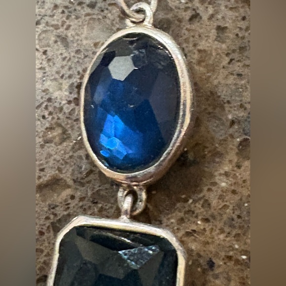 3 stone IPPOLITA Silver 925 Rock Candy stone Drop Blue/Teal/Green earrings $685 - Picture 4 of 7